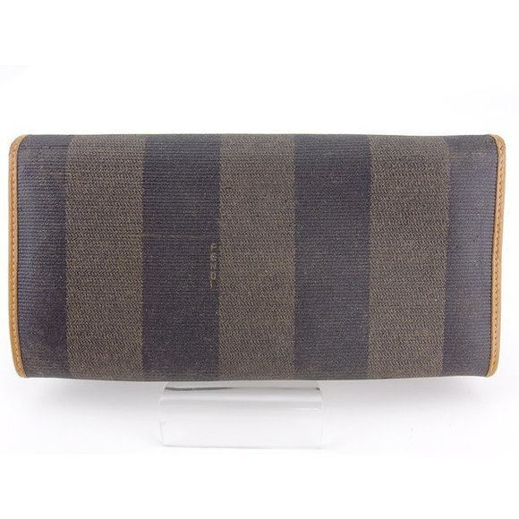 Fendi Pecan leather brown beige black Wallet long zipper - Picture 1 of 6